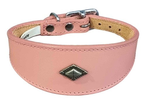 Leather Collar For Whippet Greyhound Lurcher Decorative Stud Design DS 1 - Picture 8 of 48