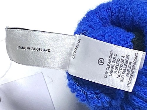 Paul Smith Blue Black Lambswool Cable Knitted Gloves New One Size O/S Tag Cozy - Picture 7 of 8