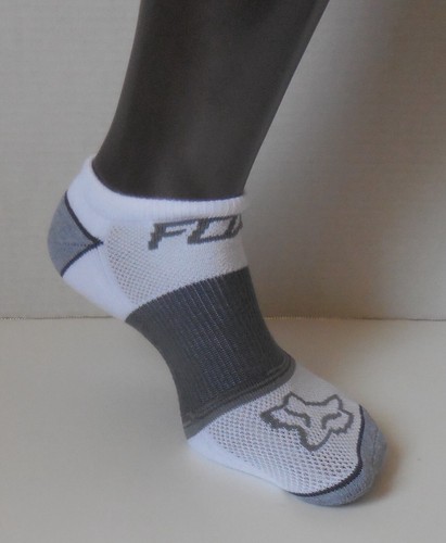 Fox Racing Tech Midi No Show Socks 3 Pack Men White/Grey/Black S/M 9-11 - Picture 5 of 9