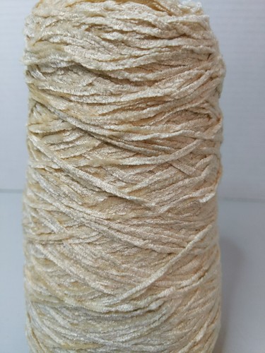 Silk City Fibers Rayon Cone Yarn Chenille Luxury 1300 YPP Cone Cream 11.3oz - Picture 3 of 4