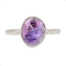 Natural Amethyst - African 925 Sterling Silver Ring Jewelry s.6 CR74629