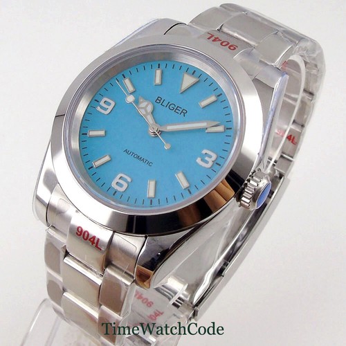 36mm/39mm Sapphire Automatic Mens Watch NH36 Day/Date Blue/Green/White Dial - Picture 14 of 20