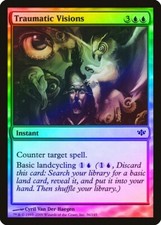 Magic the Gathering TRAUMATIC VISIONS #36/145 Conflux 2009 Foil Blue Playset 4