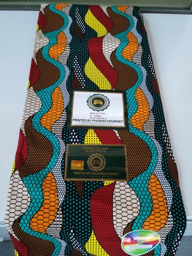 Guaranteed 100% cotton African Ankara Prints. By The Yard . 36 inch by 45 inches - Picture 5 of 6