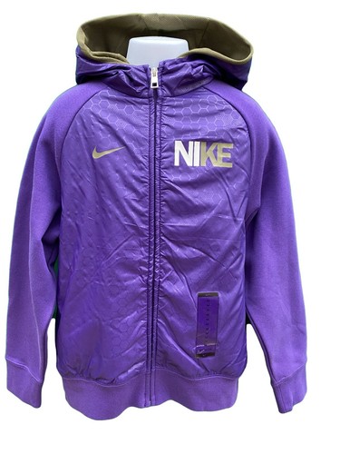 New NIKE Vintage Unisex Hoodie Jacket Purple 140-152 cm Age 10-12 Years - Picture 1 of 3
