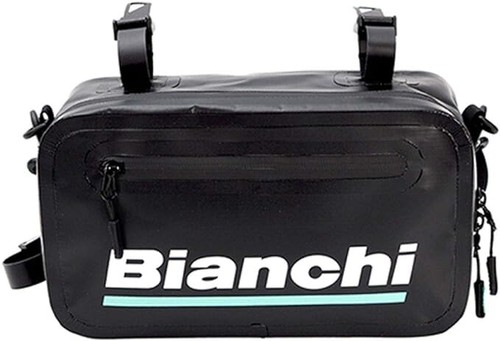 Bianchi Rubber Two-Way Shoulder Bag Black Cycle Accessory W270×H150×D100mm 255g - Picture 2 of 3