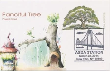 #UX645 Forever Fanciful Tree Therome cachet First Day cover 25 made Postal card