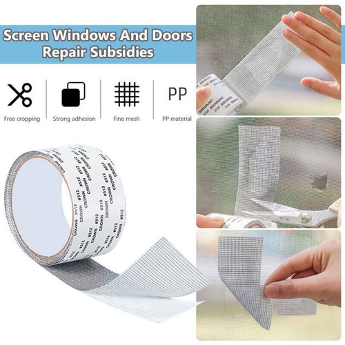 Window Screen Net Repair Tape Self Adhesive Mesh Roll Door Hole Repair Patches - Picture 3 of 5