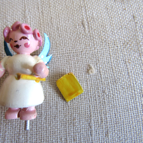 Vintage Erzgebirge Hedo Garden Angels Germany Lot of 4 Angels -1 bird Wooden - Picture 6 of 8