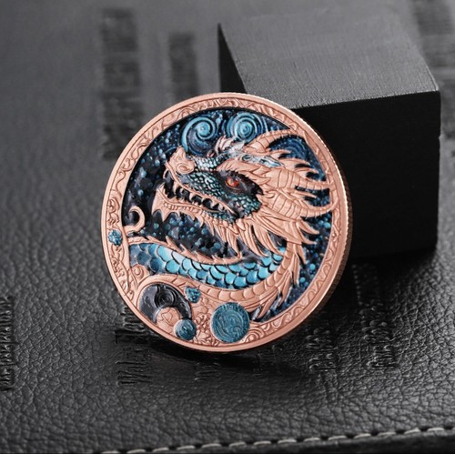 🔥NEW PROOF EDITION🔥2024 .999 Copper Lunar Dragons 33g In Blisterpack Lot Of 20 - Picture 3 of 7