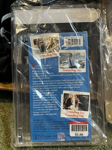 IGS Graded 8-7 Near Mint SEALED ORIGINAL Groundhog Day 1993 VHS W/ Ticket Promo! - Picture 3 of 3
