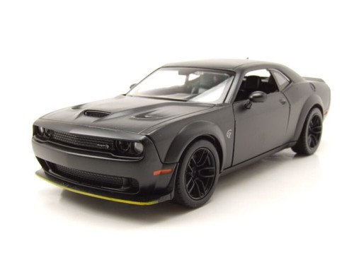 Dodge Challenger SRT Hellcat Widebody 2018 matt schwarz Modellauto 1:24 Motormax