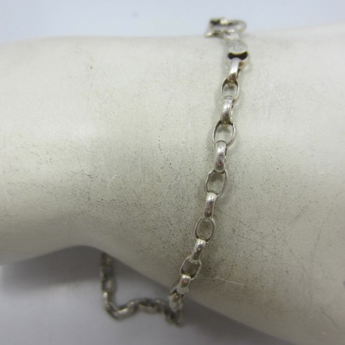 Bracciale TENNIS donna argento sterling catena a maglie 925 9,25 pollici - Foto 2 di 5