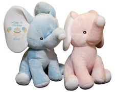 Personalized embroidered Blue Elephant plush stuffed animal gift