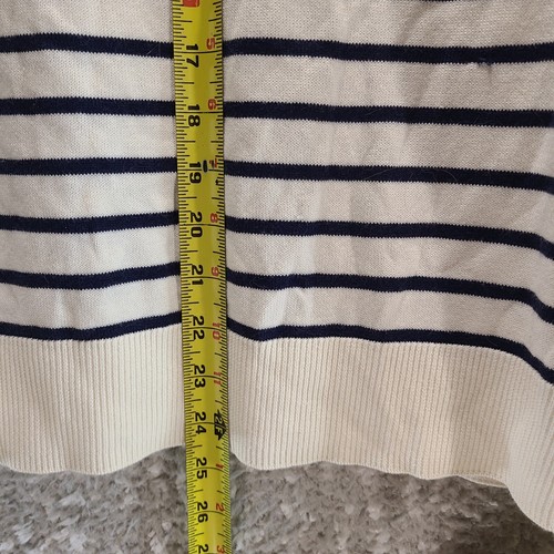 Charter Club Women Button Up Cadigan Sweater Striped Floral Embroidered M NWT - Picture 3 of 9