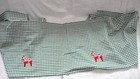 DALA HORSE Window Valance - Green/White Gingham Cotton - 74" x 15.5" - Sweden