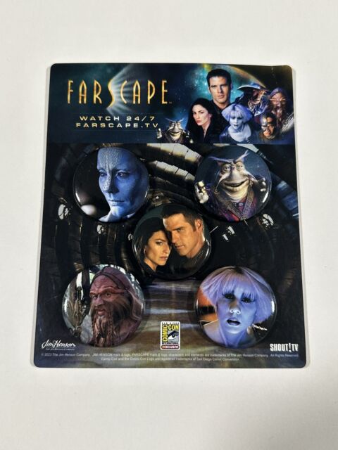 Farscape SDCC 2023 Exclusive 5 Pin Set Comic-Con Shout!TV Farscape SDCC 2023 Exclusive 5 Pin Set Comic-Con Shout!TV