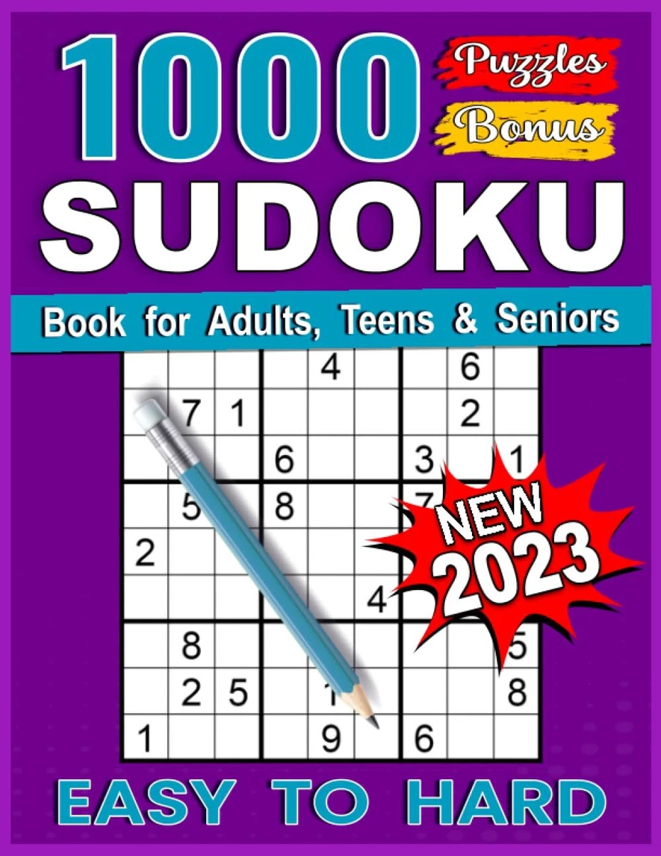 Sudoku Large Print With Solutions, Puzzles for Adults and Seniors, Big Book