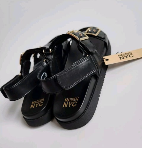 Madden NYC Women's Double Buckle Footbed Sandals Size 11 - Picture 8 of 11
