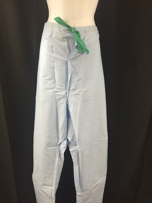 ONE NEW HOSPITEX Men/'s Pajama Pants Trousers Light Blue Medium w//Red Drawstring