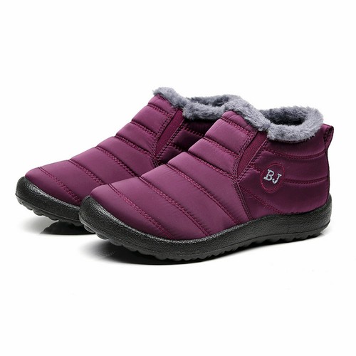 Herren Wasserdicht Damen Winter Schnee Stiefeletten Fell Gefüttert Slipper Outdoor Schuhe - Bild 42 von 59