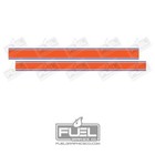 Lot de 2 décalcomanies vinyle premium personnalisées Gulf Oil & Gasoline - 24" x 2" et 24" x 1,75"