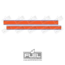 Gulf Oil & Gasoline Custom Premium Vinyl Decal 2-pack - 24" x 2" and 24" x 1.75"