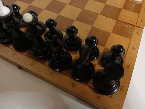 Vintage Soviet 1980s USSR plastic Chess Set 30 cm x 30 cm Collectible - Picture 20 of 24