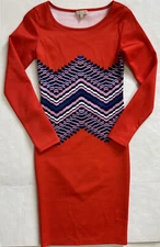 GIANNI BINI GB Woman’s Bodycon Pencil Dress Orange Sz Small