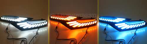 LED Daytime Running Light Front Fog Light 3 Color *2 For Mazda 3 Axela 2020-2022 - Picture 2 of 12