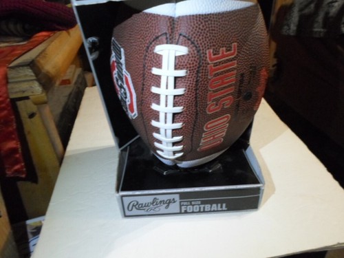Rawlings Ohio State Buckeyes Full Size Football w/kicking tee New in box - Picture 3 of 5