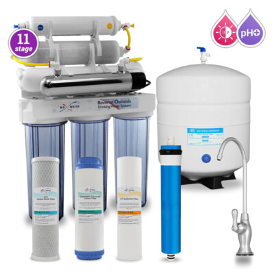 #ad #ad 11 Stage Max Water UV PH 5 1 Alkaline 50GPD Drinking Designer Faucet RO System $281.20