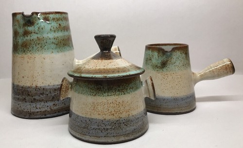 Rare Service A Café De L'Atelier La Roue Vallauris Vintage ( 5 Pers ) - Imagen 8 de 12