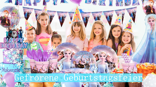 Eiskönigin Frozen Kinder Geburtstag Party Deko Anna Elsa Party Dekoration Ballon - Video 1 von 1