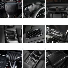 Interior Center Console Cover Trim Carbon Fiber Pattern For Honda Crv 2017-22
