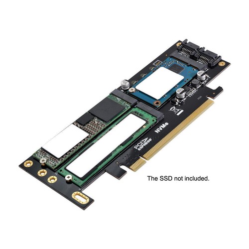PCIE Karte CY PCI Express PCI-E Dual SATA auf NGFF NVME MSATA M-Key B/M-Key SSD - Bild 12 von 12