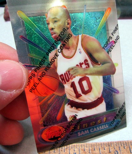 1994 Topps FINEST Basketball Karte, NBA Sam Cassell Rockets, Top Zustand - Bild 3 von 3