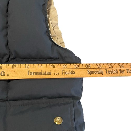 Vintage Eddie Bauer Vest Mens M Blue Goose Down Quilted Puffer Flap Pockets USA - Picture 10 of 15