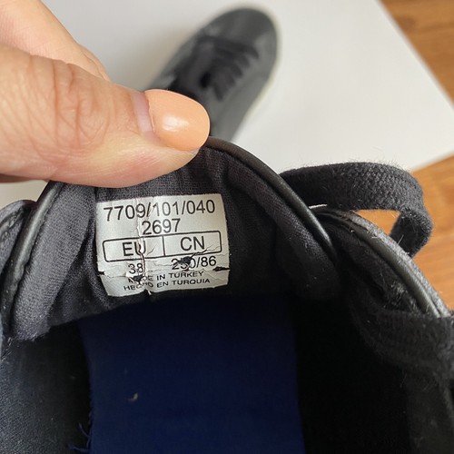 Zara Womens Trafaluc Black White Blue Sole Sneakers Size 38/ US 7.5 - Picture 10 of 10