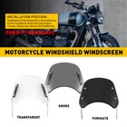 Motorcycle Windshield Windscreen For 5"-7"Headlight Yamaha Honda Kawasaki Suzuki