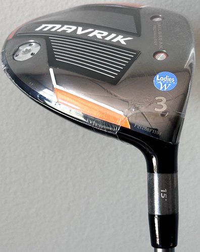 Callaway MAVRIK 22 Womens Fairway 3-Wood 3W 15* HZRDUS T800 Ladies Flex w/ Cover - Picture 2 of 5