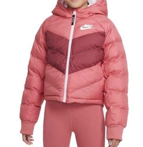 Nike Sportswear Synthetic Fill Hooded Jacket Kids Girl Pink Size XS