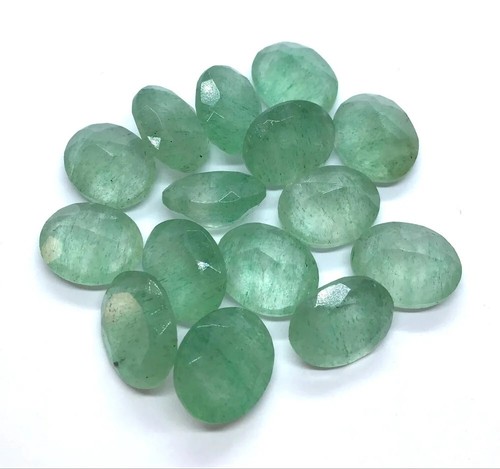 Oval Faceted Cut Green Strawberry Quartz 5x7mm To 12x16mm Natural Loose Gemstone - Picture 3 of 7