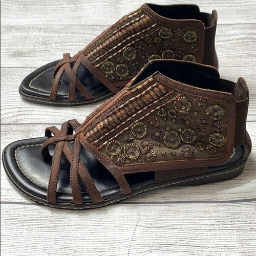 Donald J. Pliner Geneen Beaded Leather Sandal Sz 6