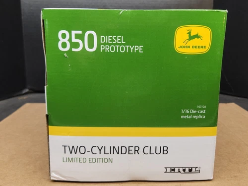 Prototipo tractor Ertl John Deere 850 diésel 1/16 2016 club de dos cilindros #16312A - Imagen 19 de 21