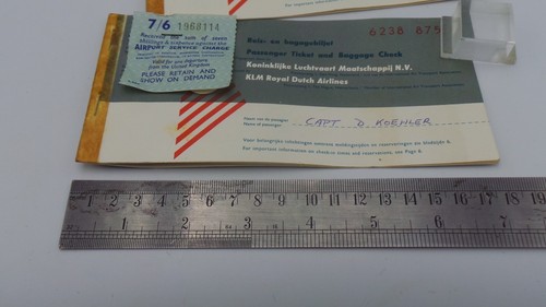 De colección Raro Lote de 3 Billetes de avión KLM 1963 - Imagen 18 de 23