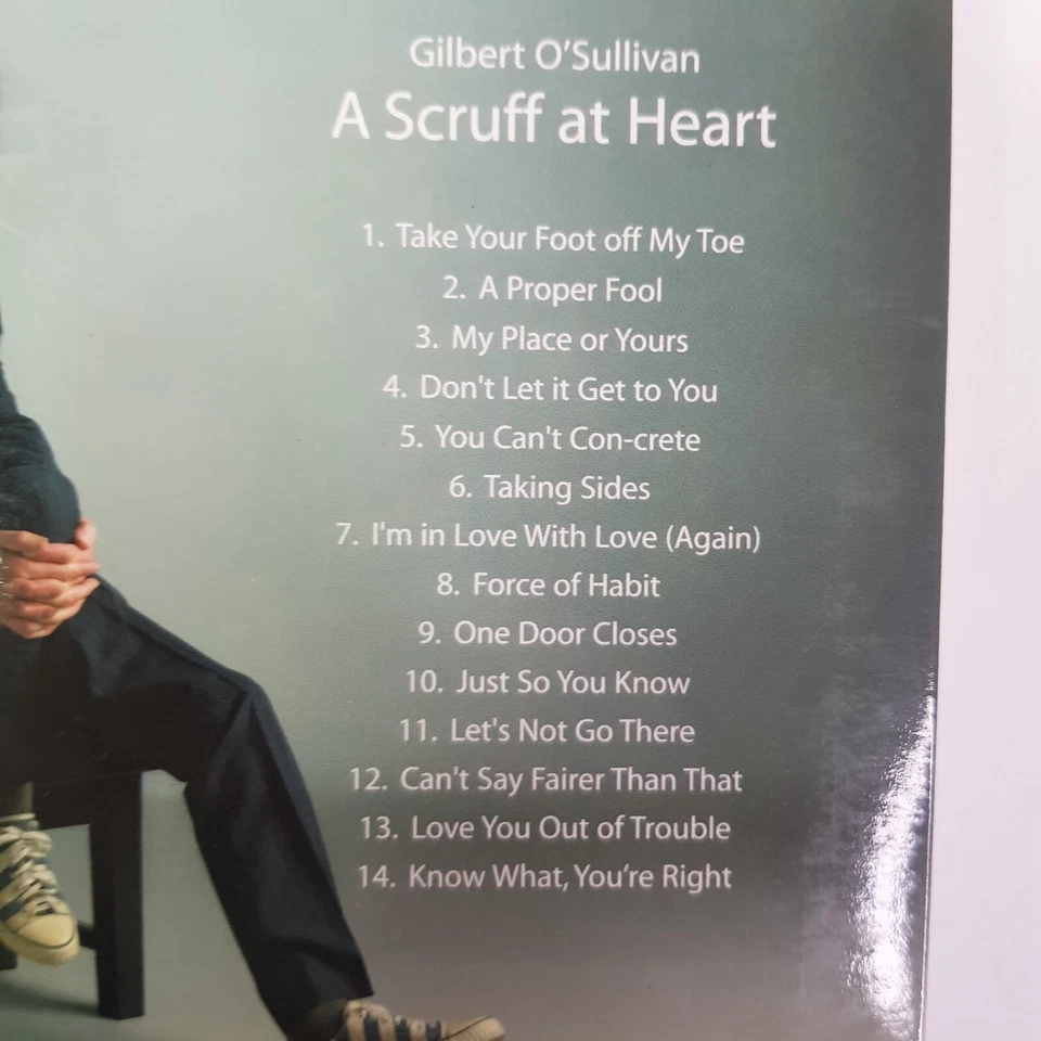 CD clásico de música Gilbert O Sullivan A Scruff At Heart Take Your Foot Off My Toe Foto 4 de 4