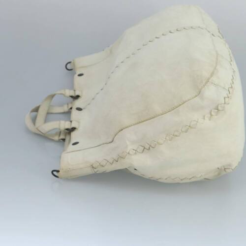 BOTTEGA VENETA Borsa a mano in pelle 2 vie bianca 264732 originale bs21558 - Foto 5 di 21