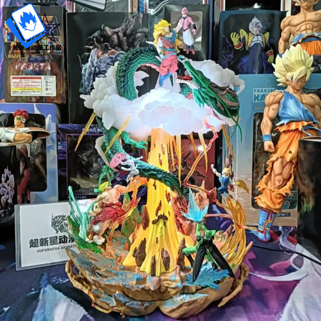 Action Figure Dragon Ball Z Goku vs All Villain 37cm STATUA DA COLLEZIONE Anime