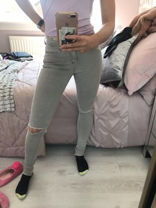 topshop grey ripped jeans